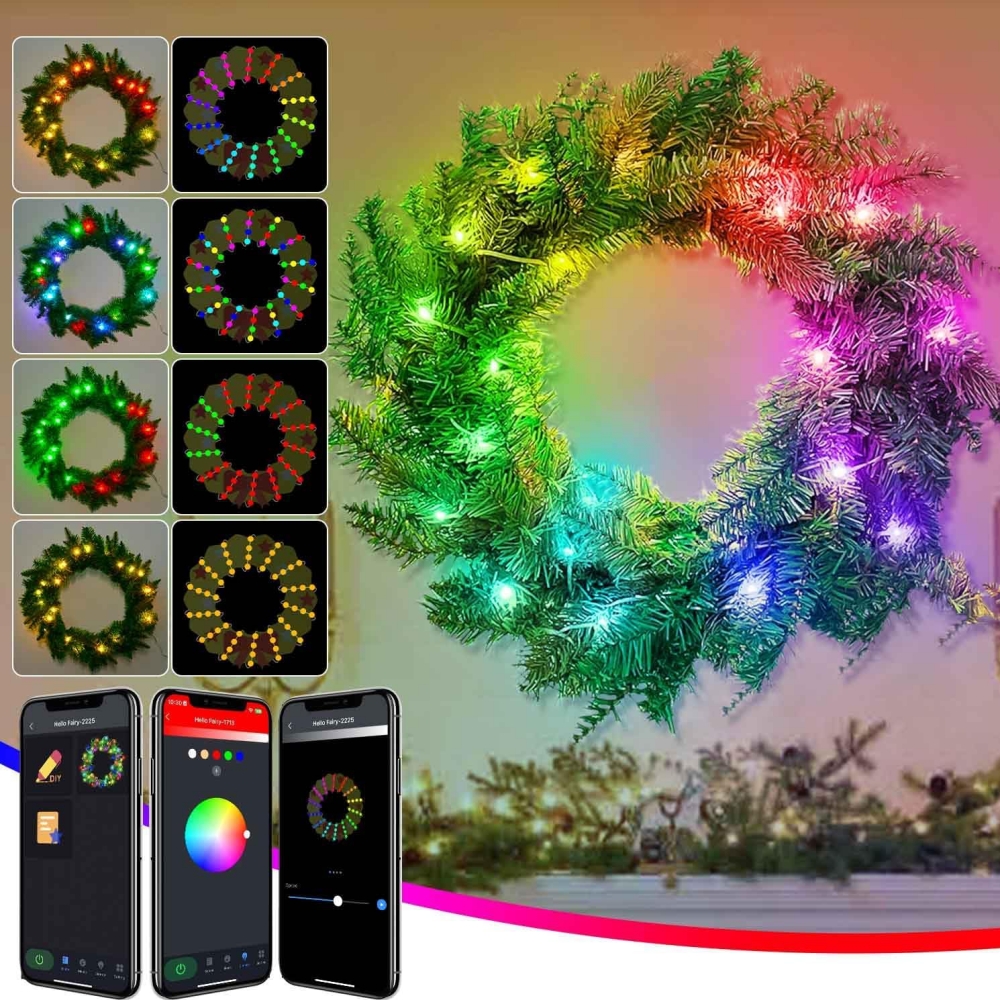 Christmas Wreath with Lights