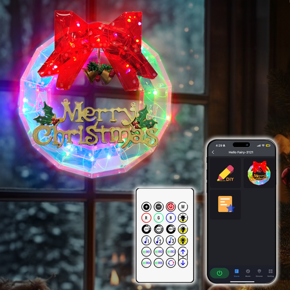 Christmas Wreath Lights-PET