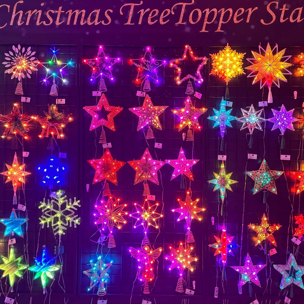 Christmas Star Tree Topper Lights