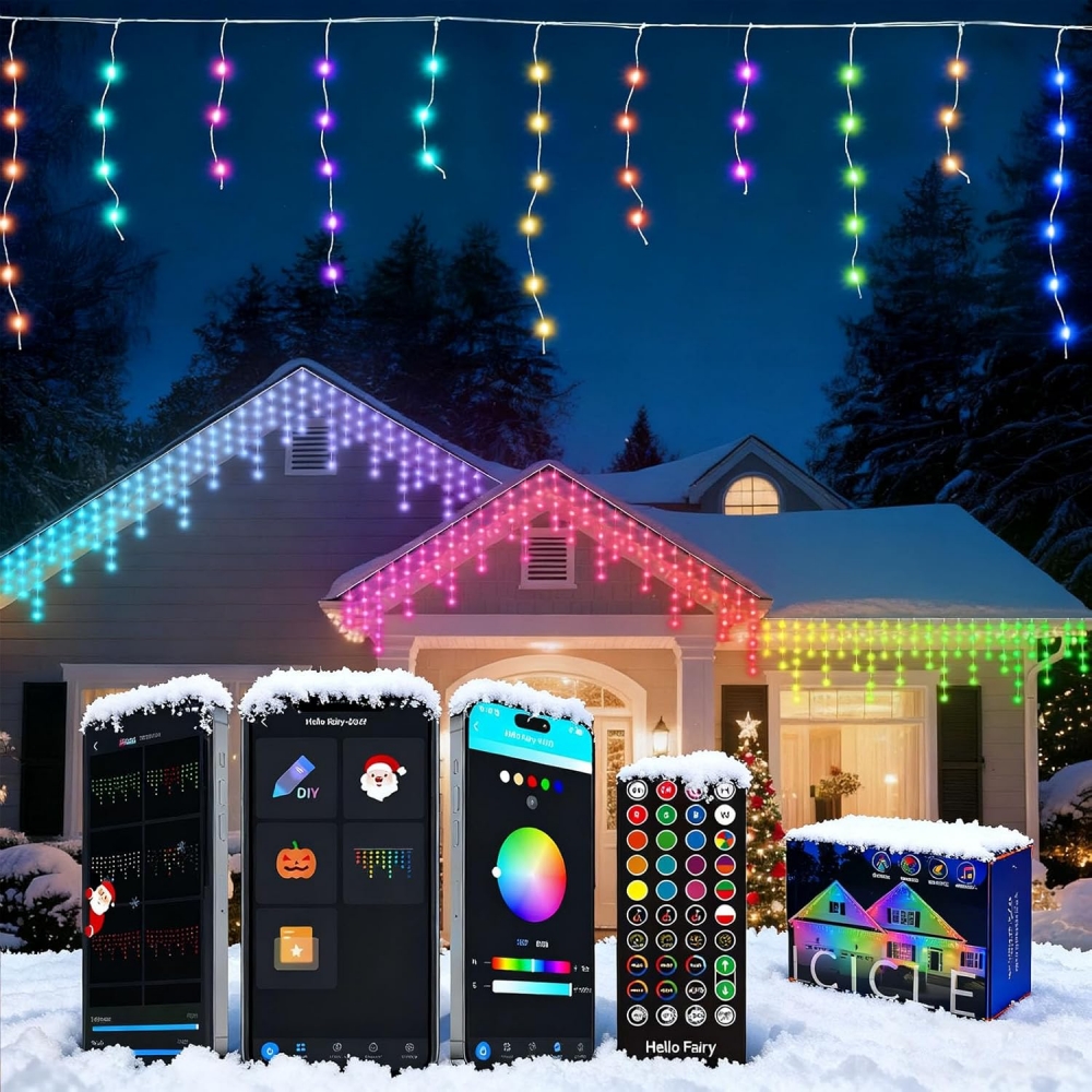 Smart Icicle Lights Outdoor-Fairy Lights