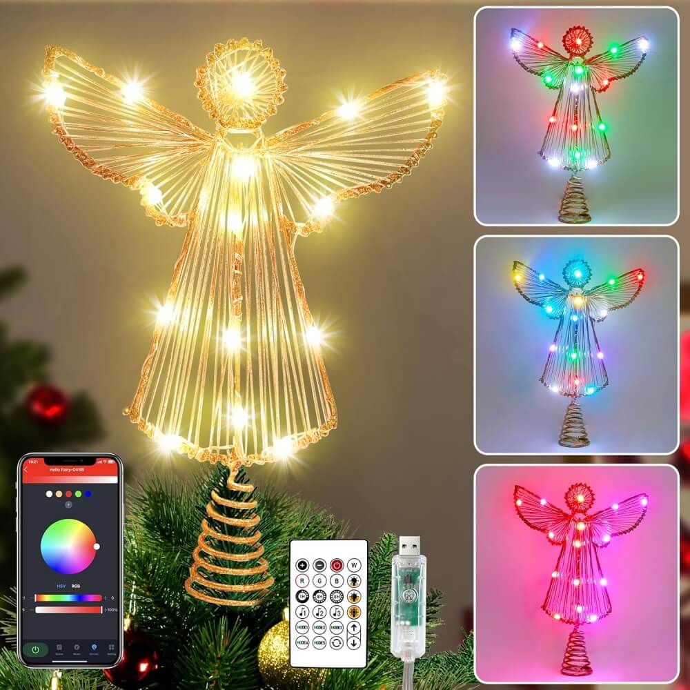 Christmas Star Tree Topper Lights-9