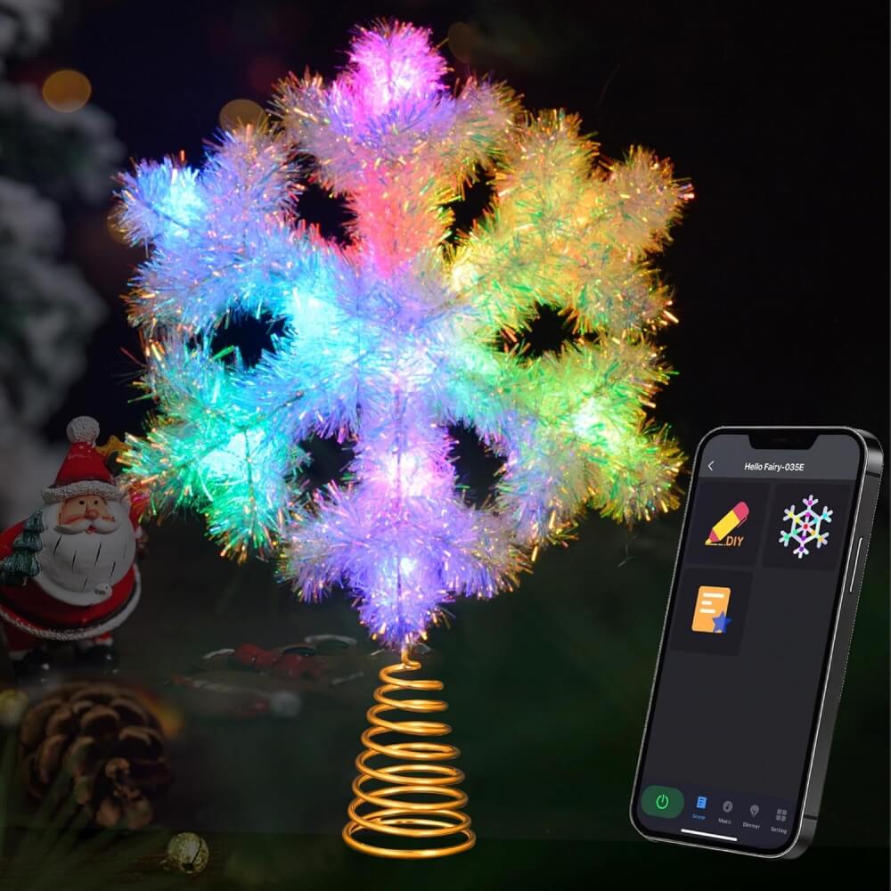 Christmas Star Tree Topper Lights-11