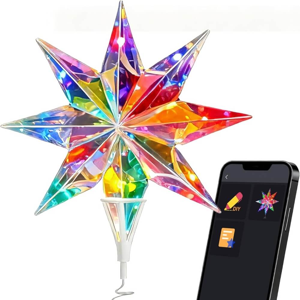 Christmas Star Tree Topper Lights-13