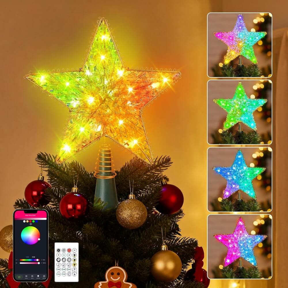 Christmas Star Tree Topper Lights-14