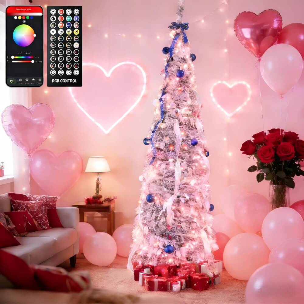 Prelit Christmas Tree with Lights-5