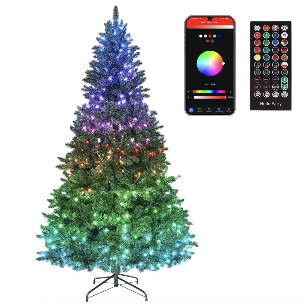 Prelit Christmas Tree with Lights-1