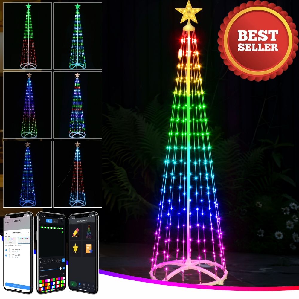 Christmas Cone Tree with Leds
