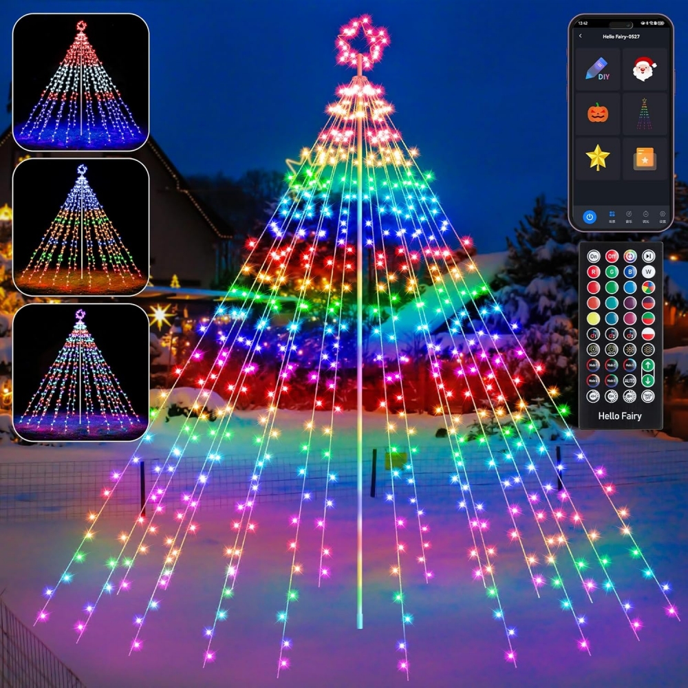 Smart Flag Pole Christmas Tree Light