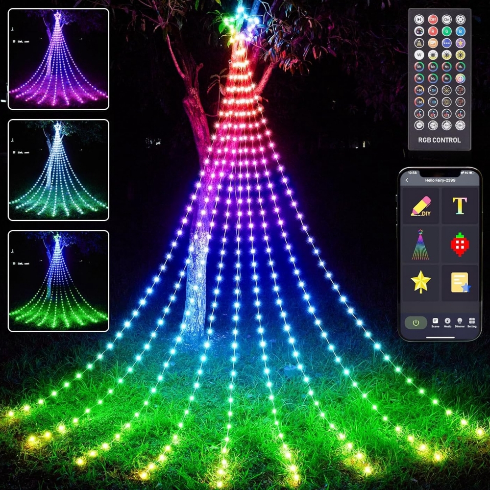 Waterfall String Lights-3D Pattern